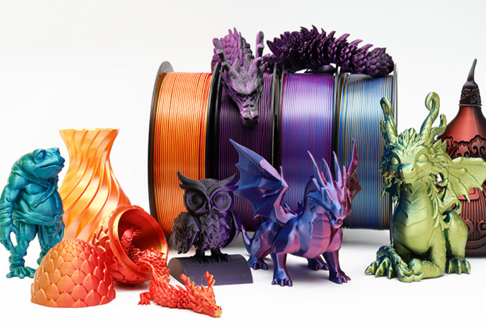 Pack filament PLA Silk bicolore Bubblee