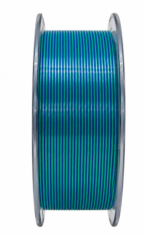 Filament PLA Silk bleu vert Bubblee