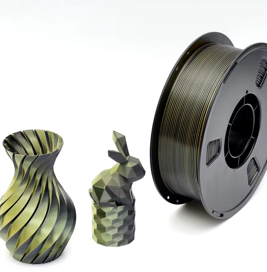Filament PLA Silk noir jaune Bubblee