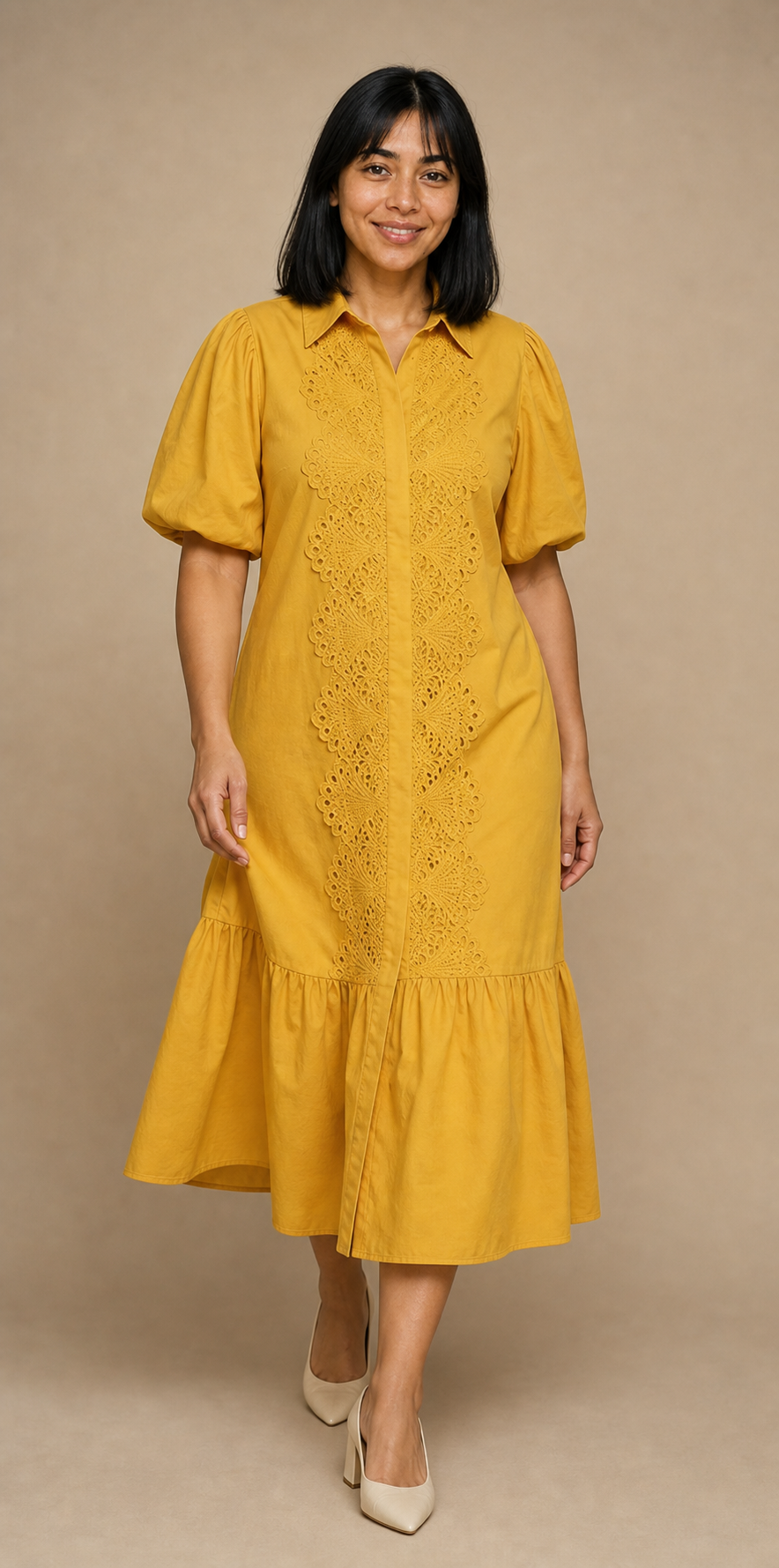 Robe grande taille coton - robe mi-longue inclusive Bubblee Paris. Bubblee grossiste , bubblee vetement , bubblee robe , bubblee fashion , bubblee paris 
