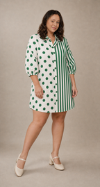 Robe bubblee à poid et rayures taille large taille grande . Bubblee bubblee paris 
